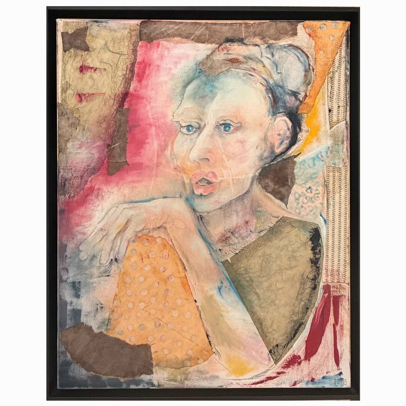 Untitled/Figurative Study Mixed Media on Canvas by Kimberly M Becoat 26"x32"H