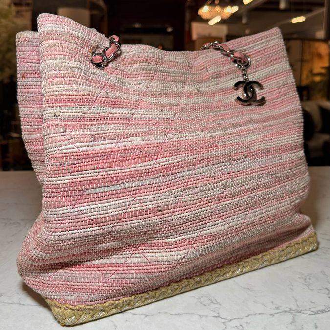 Chanel Pink Tweed Saint Tropez Tote