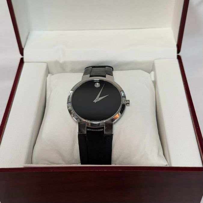 Movado Watch Model 84 451891 35mm w/Case NEW display picture 3