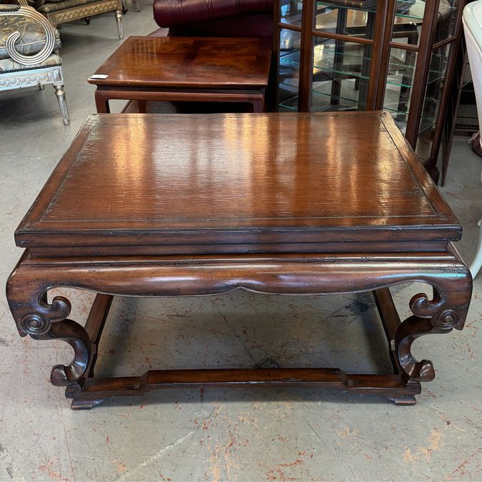 Gabbert's Sold Carved Wood Coffee Table 40x31x23.5