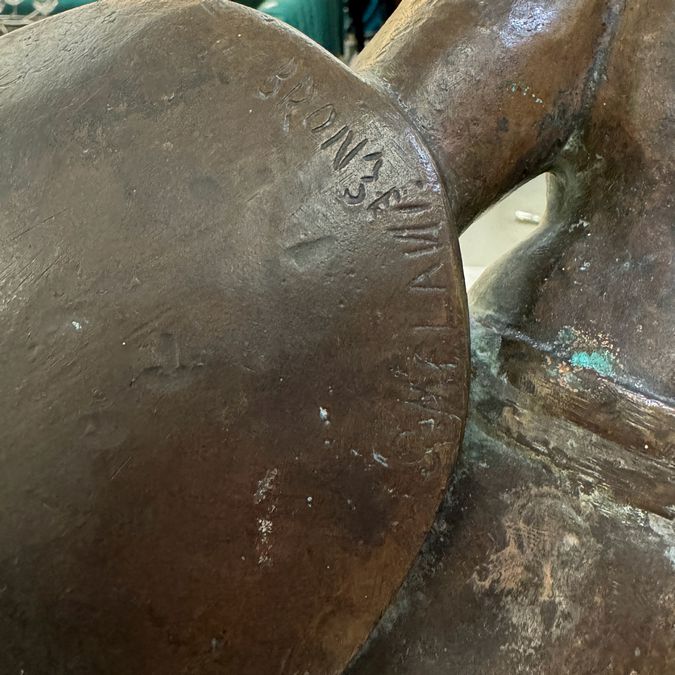 1930 "Gladiator" Bronze Signed By Salvatore Melani 37.5"W x 17"H x 14.5"D FINAL