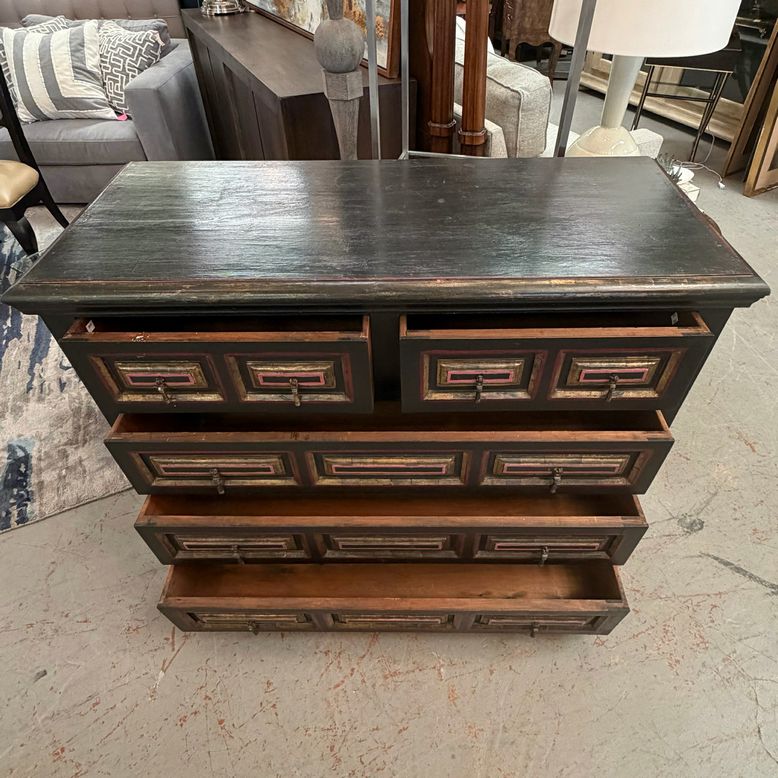 Vintage Painted Chest of Drawers 47x19.5x38