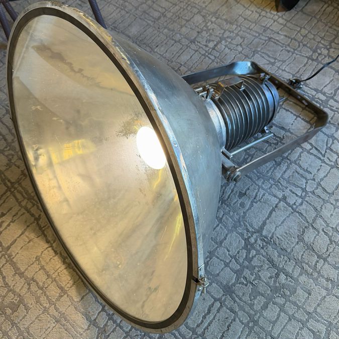Rewired Vintage Industrial Factory Pendant Light 38"H x 31"Dia