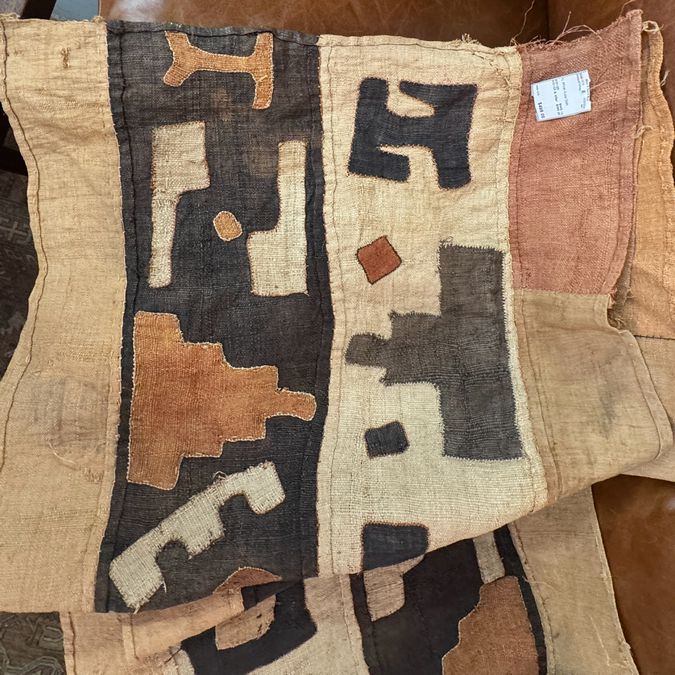 XL African Kuba Cloth 141x25