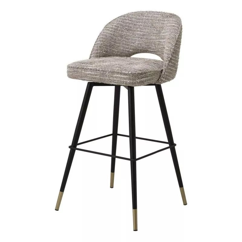 SET/2 Eichholtz Mademoiselle Cliff Beige Swivel Barstools 20x20x40 NEW