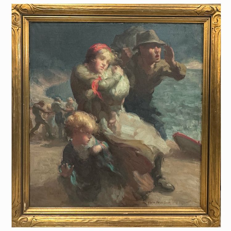 Original Oil Painting "Escape" Gladys Nelson Smith 35x37