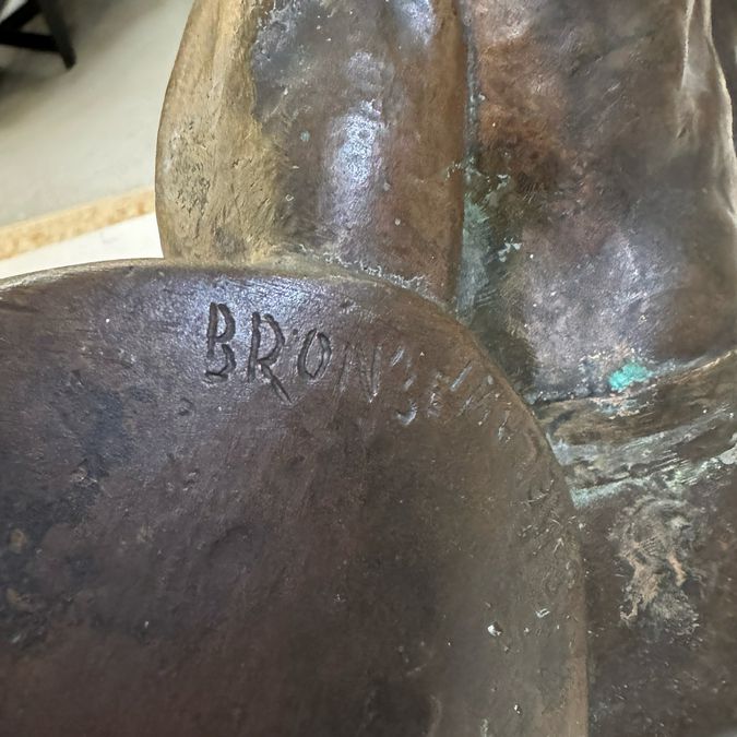 1930 "Gladiator" Bronze Signed By Salvatore Melani 37.5"W x 17"H x 14.5"D FINAL