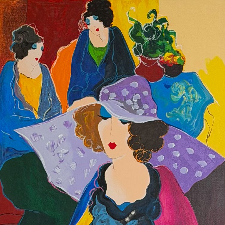 "Untitled" 90/350 Signed by Itzchak Tarkay 29"x52"x1.5"