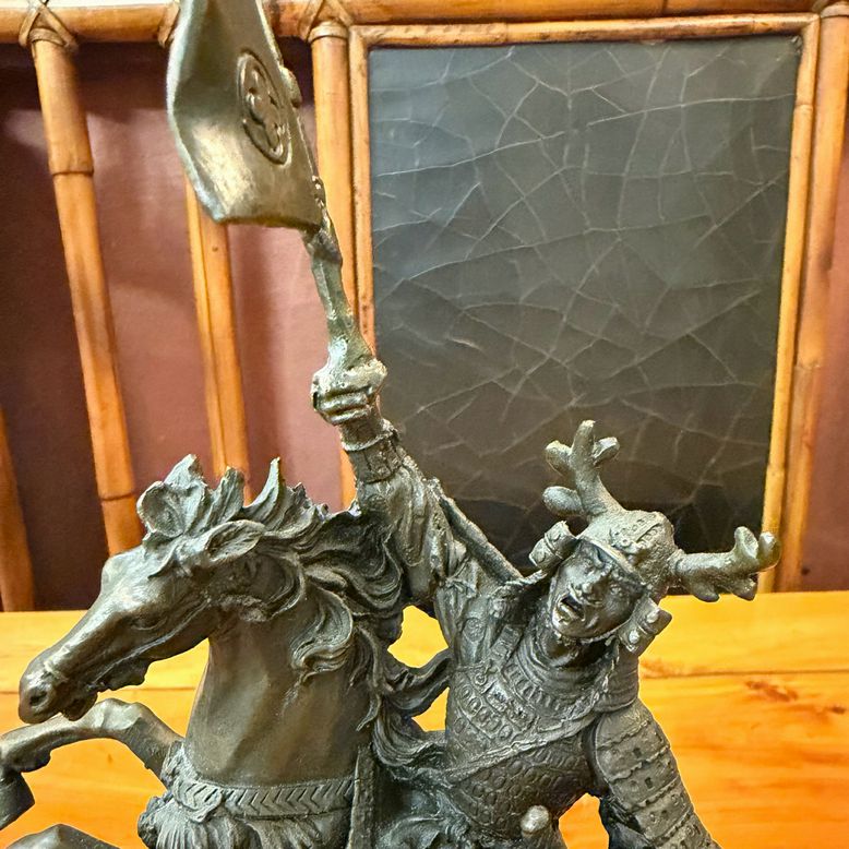Medium Bronze Kamiko Asian Warrior Sculpture 7x3.25x12.25