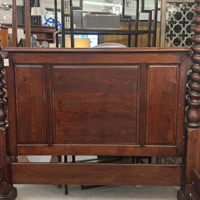 Henry Venables Queen 4-Poster Barley Twist Head/Footboard W/SRs, Slats 71.5x90.5