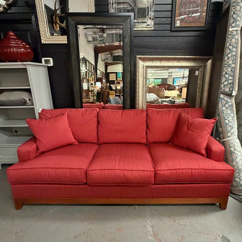 Ethan Allen Arcata Red Sofa 87x40x36 LIKE NEW!