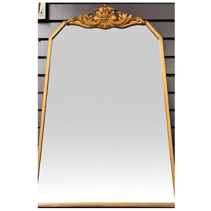 Antique/Vintage French Style Gilt Arched Mirror 25.5"W x 34"H