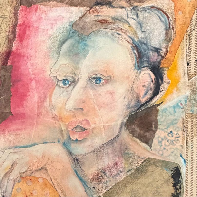 Untitled/Figurative Study Mixed Media on Canvas by Kimberly M Becoat 26"x32"H