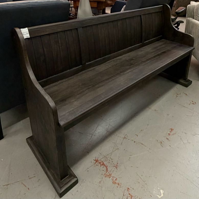 Gray Wood Bench/Banquet 65x18x35