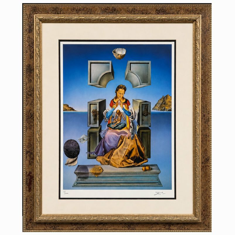 "First Study of Madonna" S/N Lithograph 21/500 W/COA by Salvador Dali 18.75x24.