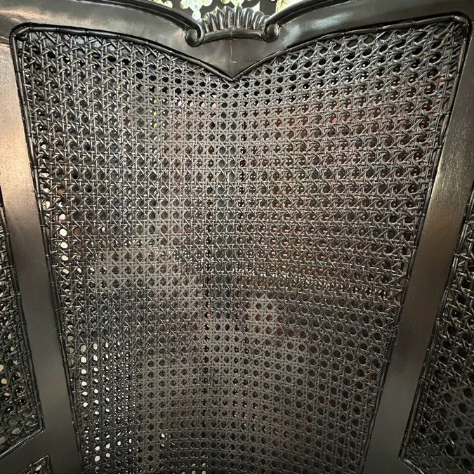 Guild Master 699019P Caned Wingback Chair W/Cushion 32x26x50