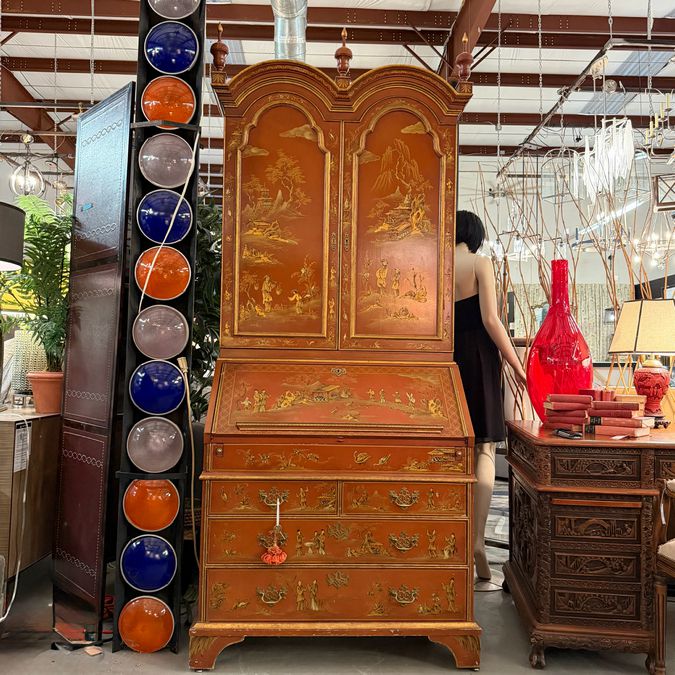 Baker Collector's Edition Chinoiserie Secretary 37x20x92