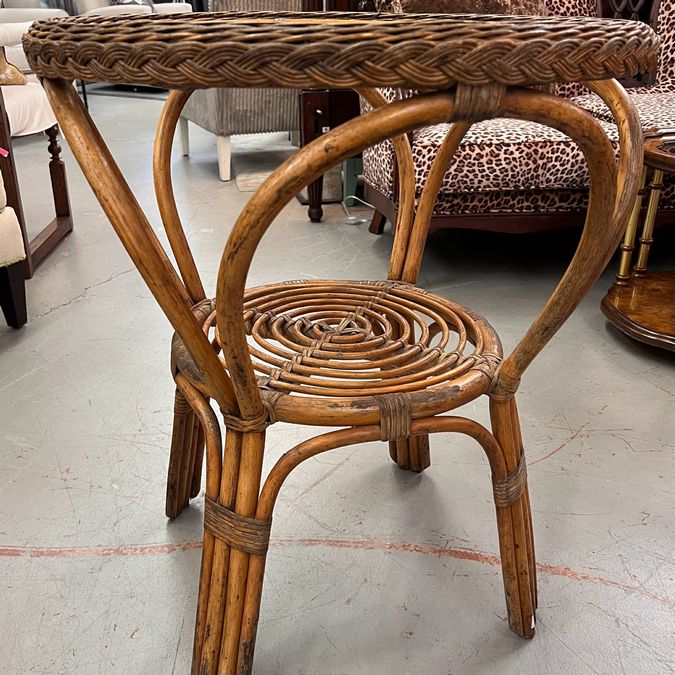 MC Italian Modern Rattan Bistro Table 24"DiaX28"H