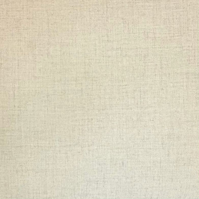 French Provincial Cream Linen Wood Framed Sofa W/Caning Detail 78x34x41