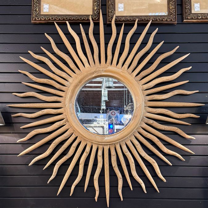 Gabby Home Callisto Wood Sunburst Mirror 56"D