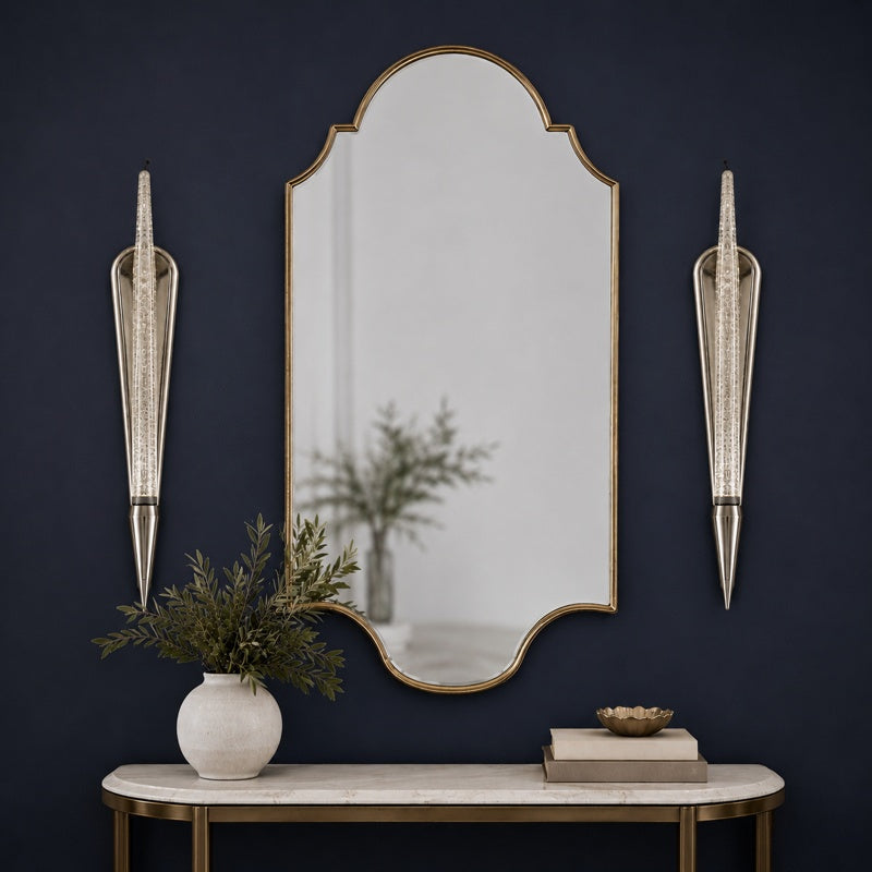 PAIR Vintage Syroco Wall Sconces W/Glitter Candles 20"H