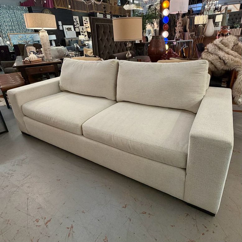 Ethan Allen Conway Barton Ivory Sofa 90x39x37
