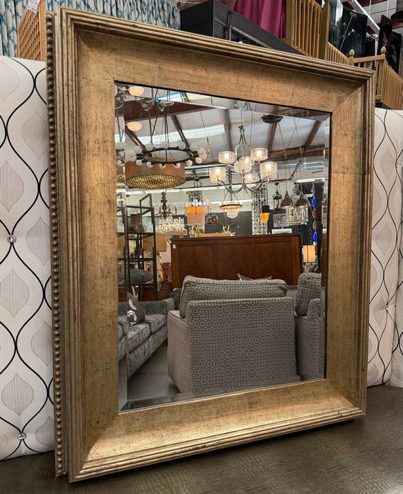 Champagne Gold-Framed Mirror 32x39