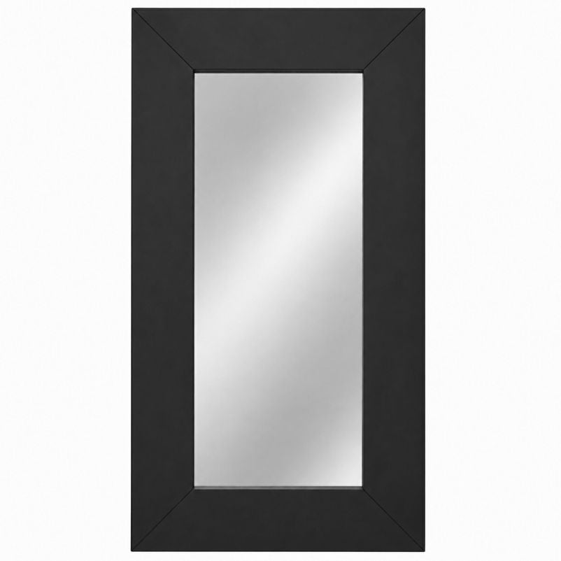 XL Black Wood Framed Floor Mirror VERY HEAVY 37x2x75