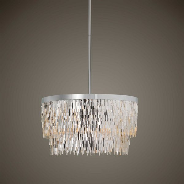 Uttermost Millie 6 Lt Chrome Pendant Light 23"D