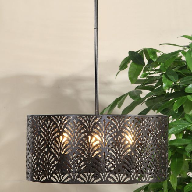 Uttermost 22157 Myrtle 3-Lt Rubbed Bronze 20" D Outdoor Pendant Light