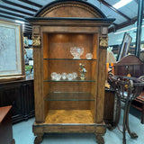 Lighted Formal Corinthian Column Open Display Cabinet 53x16x93