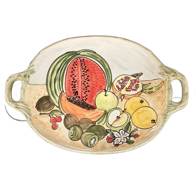 Vintage CWC Italian Oval Italian Pottery Tray 26x18
