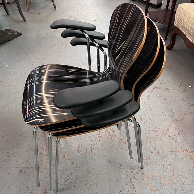 Ross Lovegrove Knoll Macasser Ebony "Sprite" Chair 28x20x31