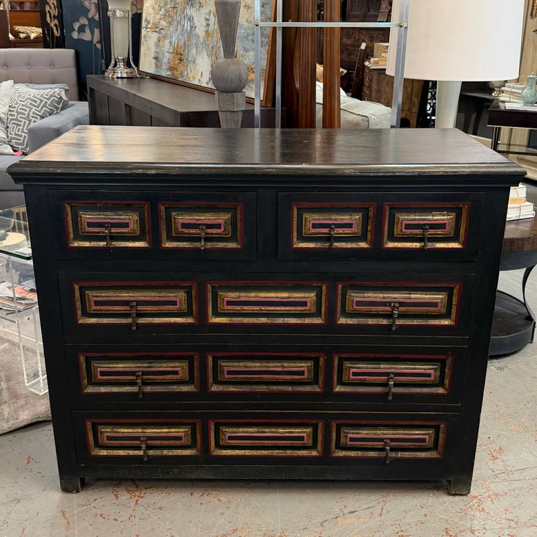 Vintage Painted Chest of Drawers 47x19.5x38