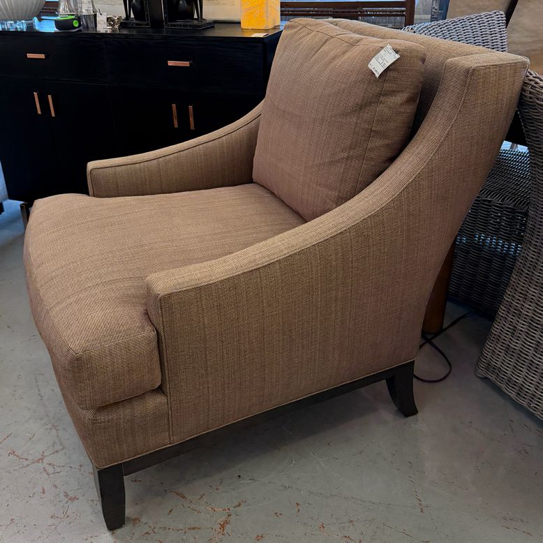Kravet Mushroom Taupe Chair W/Ottoman 33x40x36