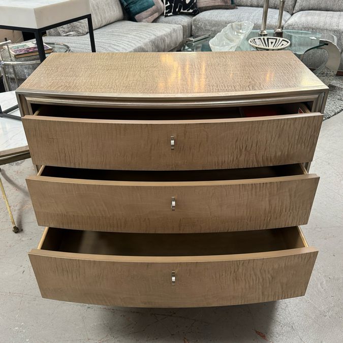PAIR Caracole Rise & Shine 3-Drw Nightstands 36x18x32.25