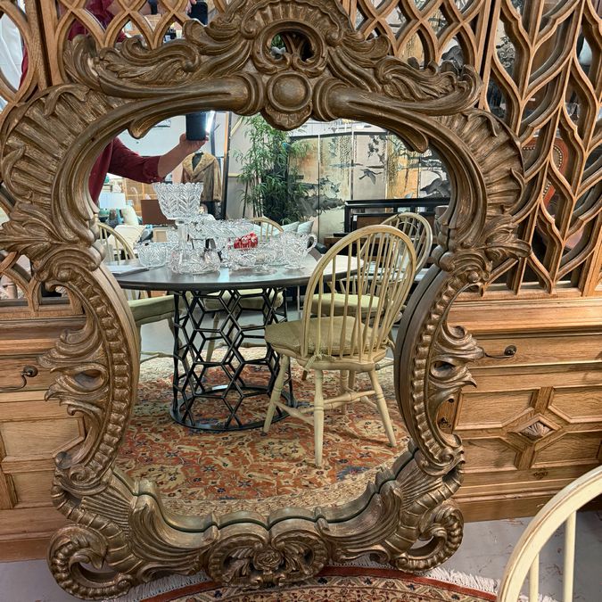 Antique Gilt Framed Baroque Style Mirror 44x3x59