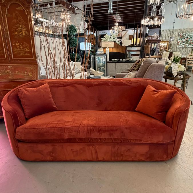 Custom Sherrill Vera Sienna Performance Velvet Sofa 92x35x32