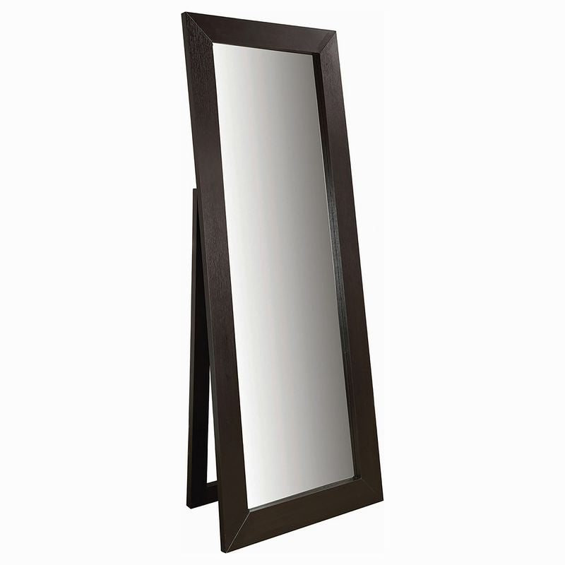 Wood Framed Standing Floor Mirror Cappuccino 28x72
