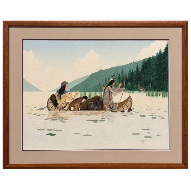 "One More" Watercolor Painting by Donald Vann 22x30, 38x30 Framed