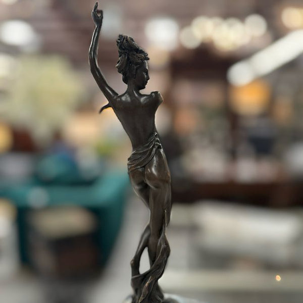 Milo Nude Bronze W/Flowing Drape 3x3x14