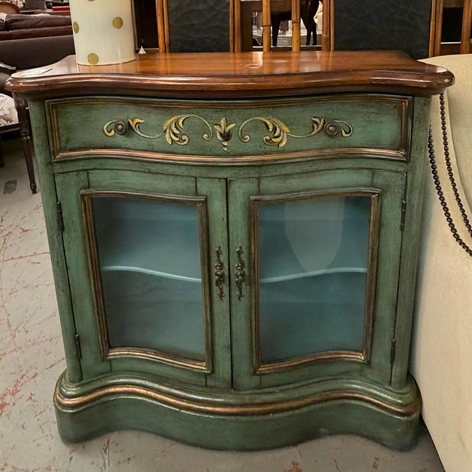 Green/Blue 2-Door, 1-Dwr Cabinet 35x12x35.5