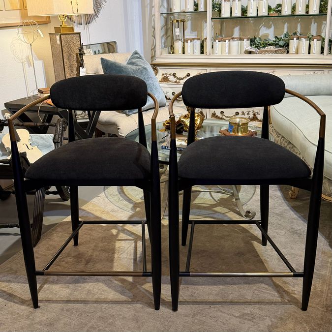 PAIR Arhaus Jagger Counter Height Barstools 22x21.5x41.5