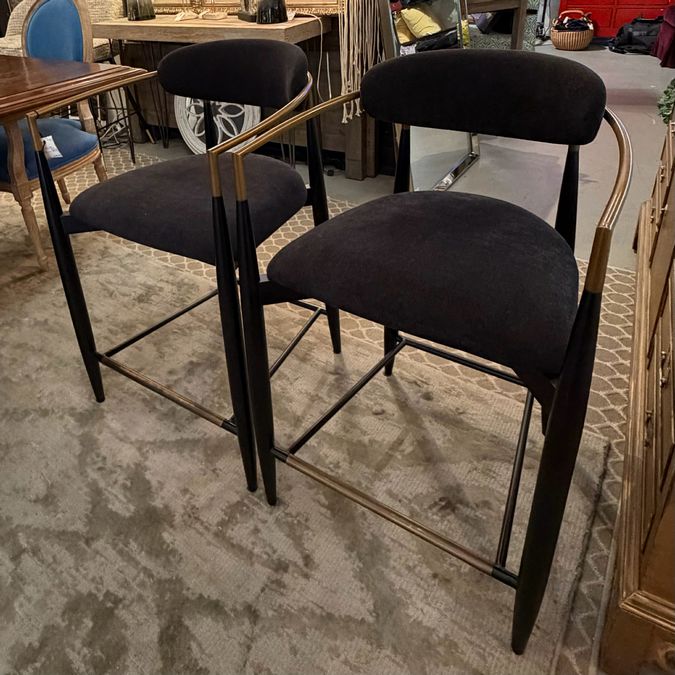 PAIR Arhaus Jagger Counter Height Barstools 22x21.5x41.5