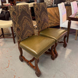 SET/6 Hooker Leather & Upholstered Side Chairs 21x24x44.5