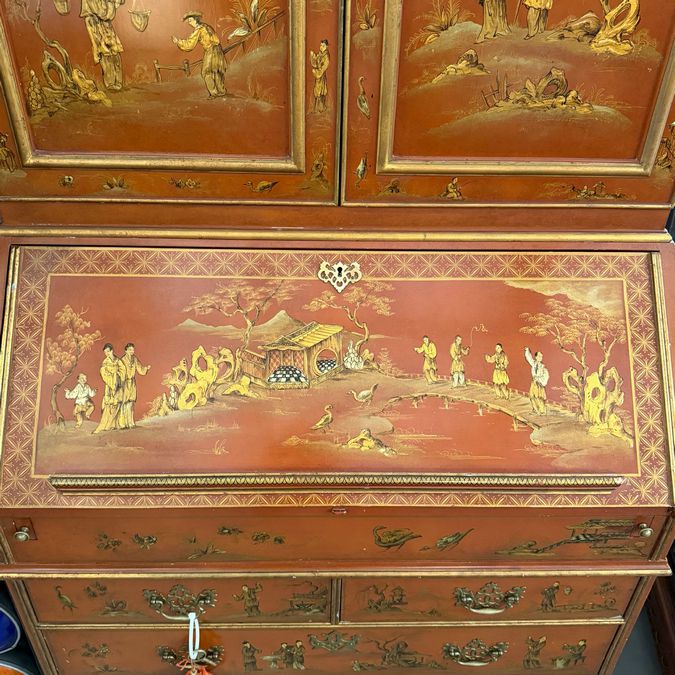 Baker Collector's Edition Chinoiserie Secretary 37x20x92