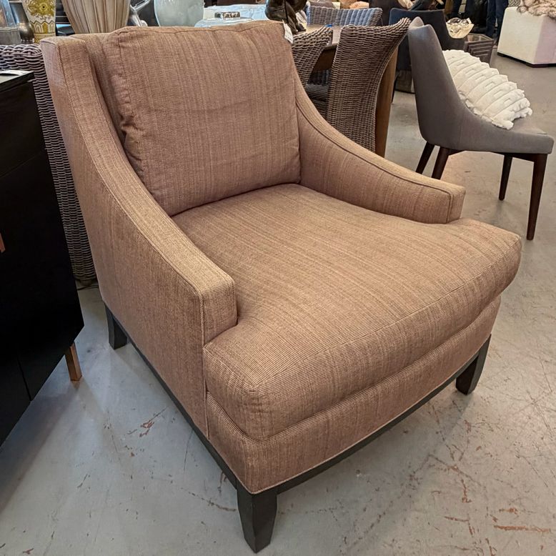 Kravet Mushroom Taupe Chair W/Ottoman 33x40x36