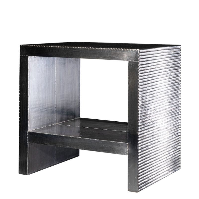 German Silver "Branden" Side Table by HW Home 26x18x24