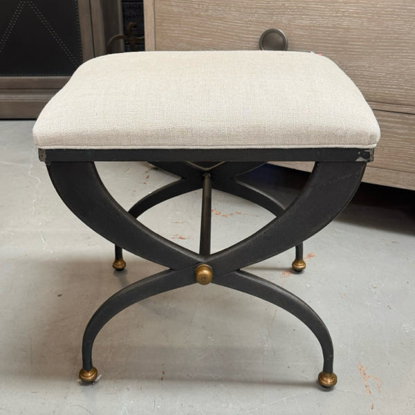 Restoration Hardware 19th Century French S-Curve Stool 21x17x21