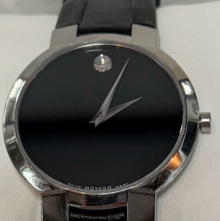 Movado Watch Model 84 451891 35mm w/Case NEW